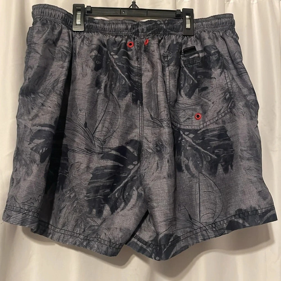 Speedo Swim Shorts xl Trunks Hawaiian Gray Red accents Great Condition mens - Picture 2 of 11